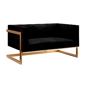 Диван Andrian Black & Gold