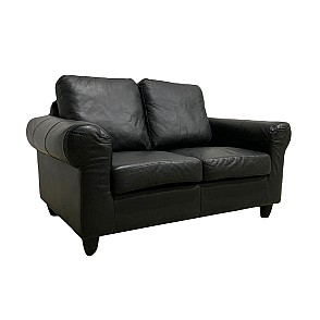 Диван черный из экокожи 150 см