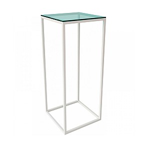 Коктейльный Стол High Cube Glass белый