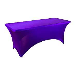Стрейч скатерть для прямоугольного стола фиолетовая 180x75 см