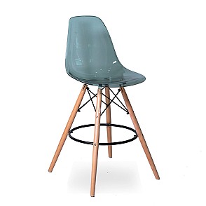 Стул барный Eames дымчатый