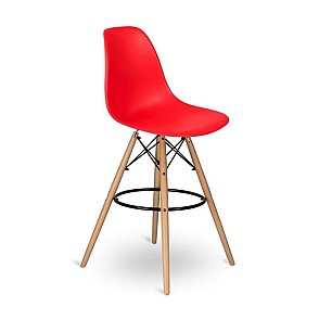 Стул барный Eames красный