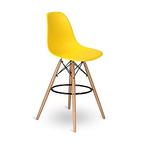 Стул барный Eames желтый