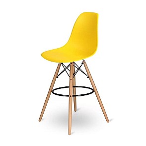 Стул барный Eames желтый